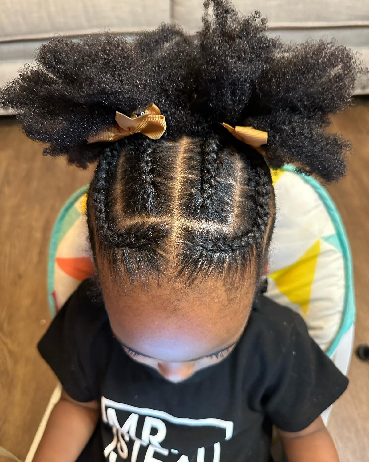 Double Puff With Braids