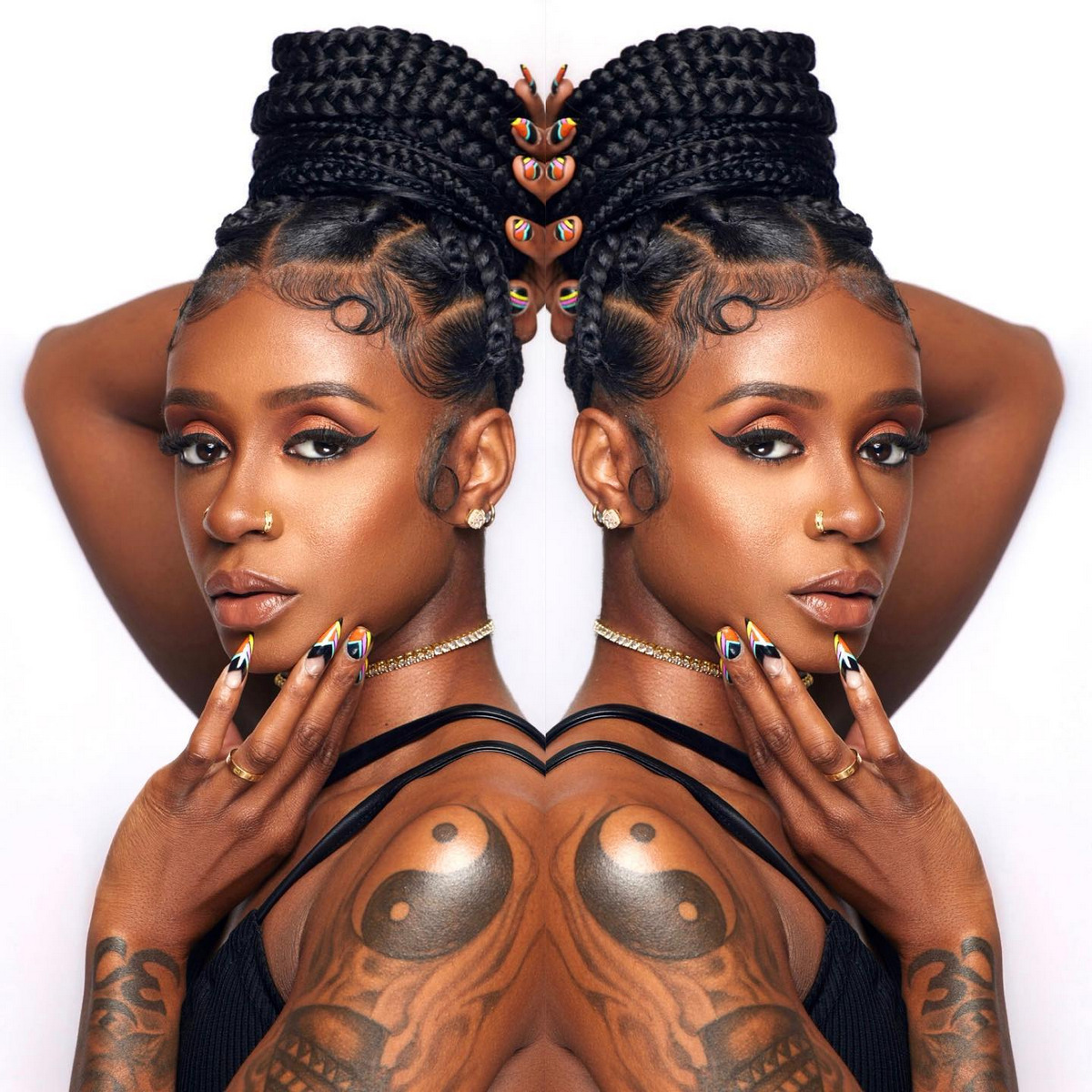 Goddess Braids in a Huge Bun