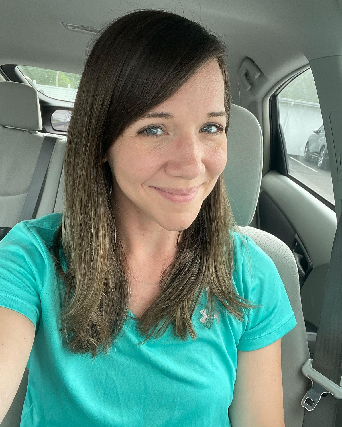 Natural Hair With Side Swept Bangs