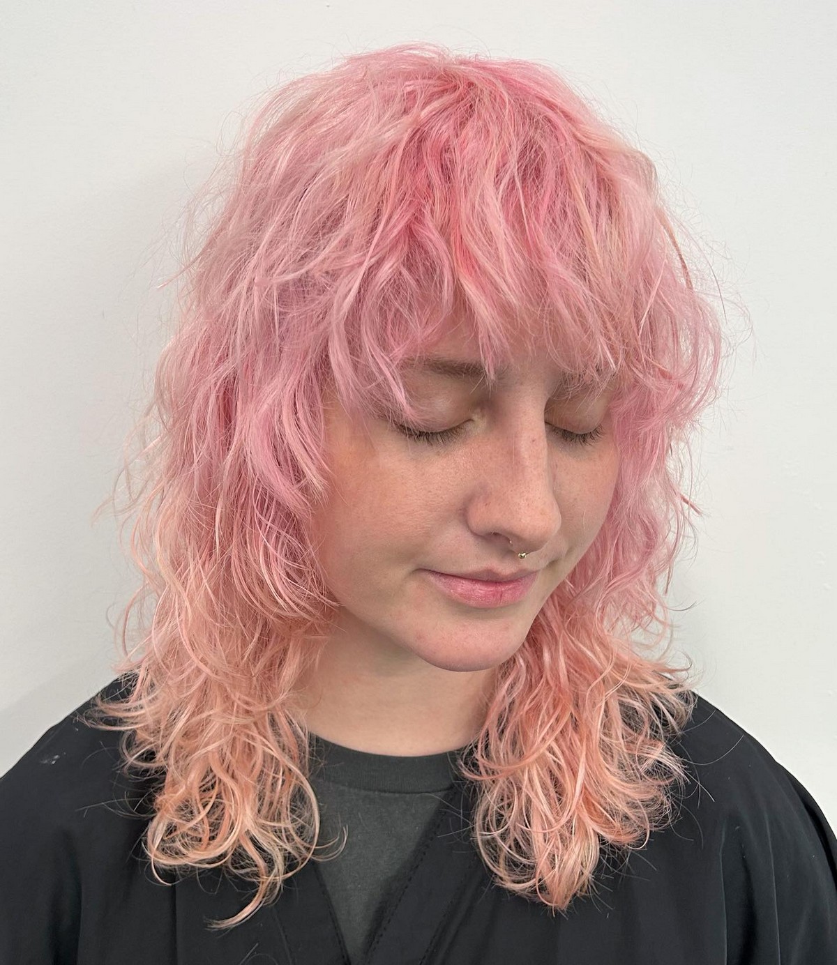 Pastel Pink Wolf Haircut