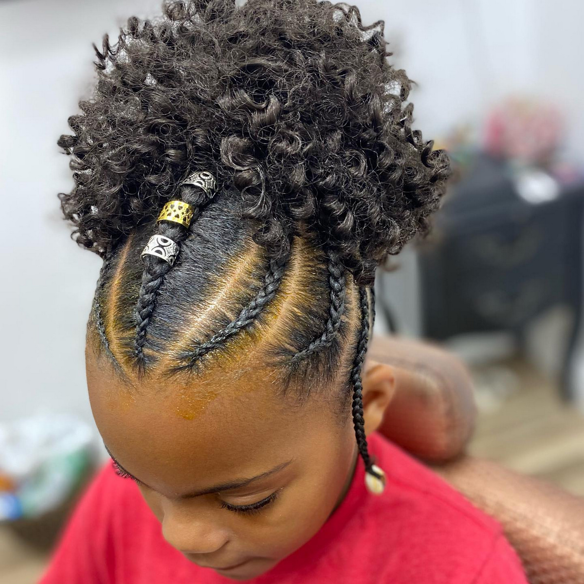 Cornrow With Puff