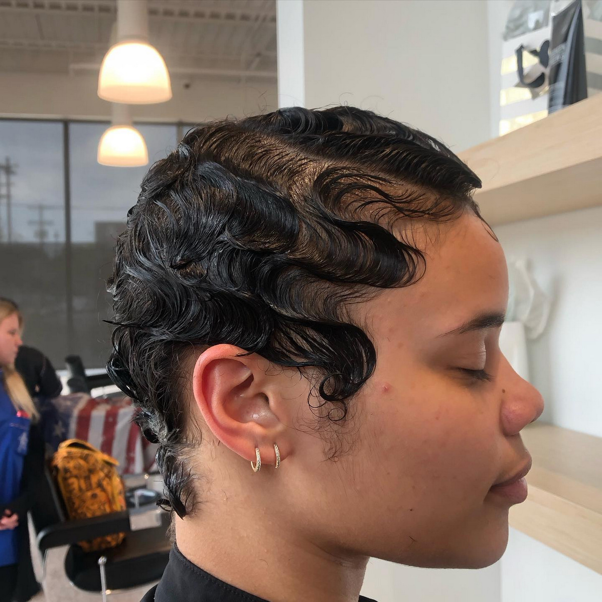 S Shape Finger Waves Hairstyle 