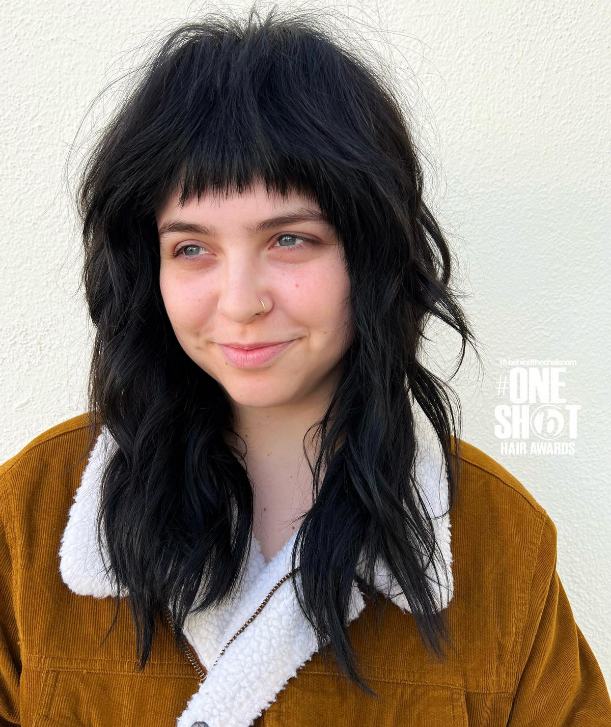  Shaggy Mullet With Arched Bangs