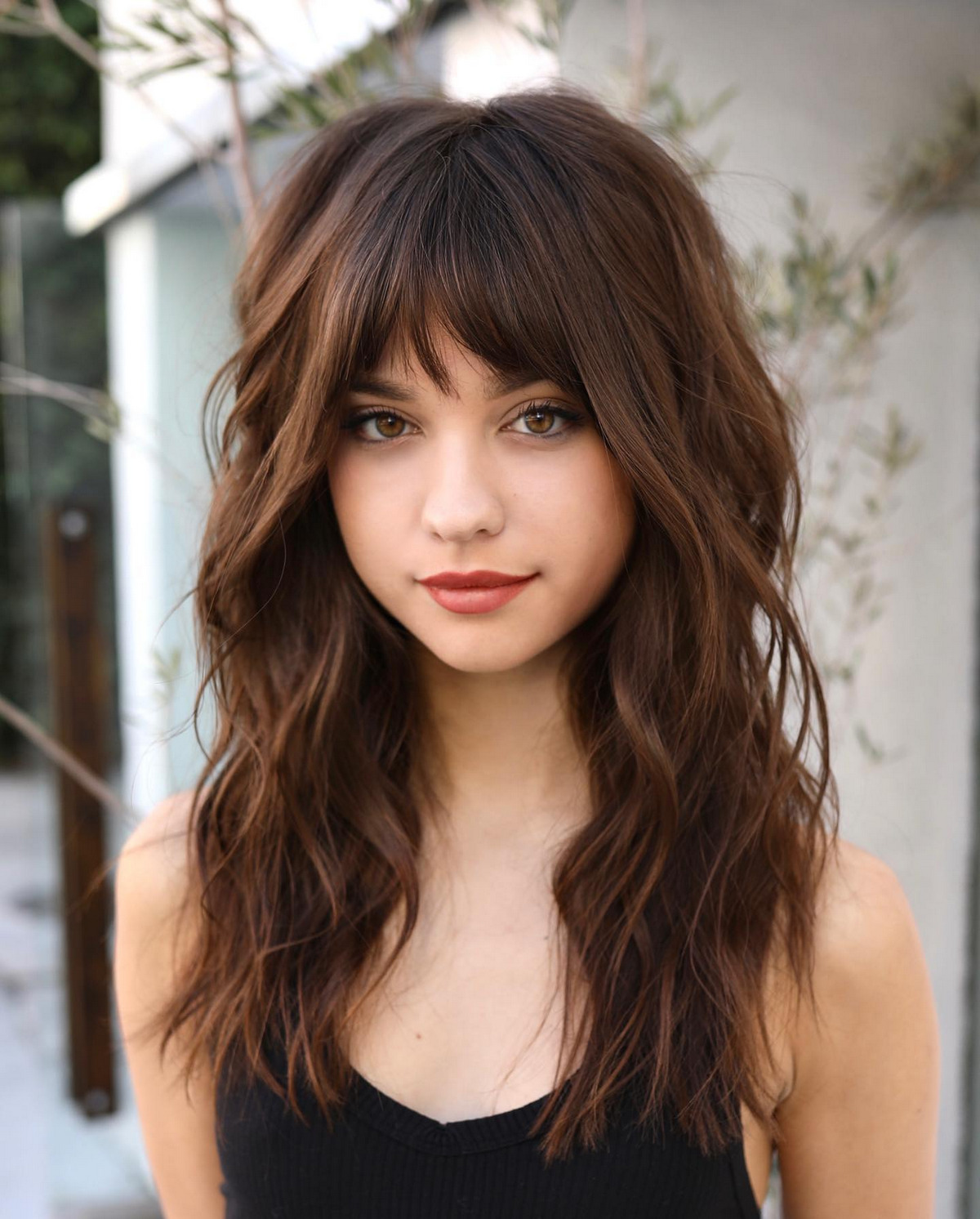 Light Wavy Hair With Charming Piece-Y Bangs
