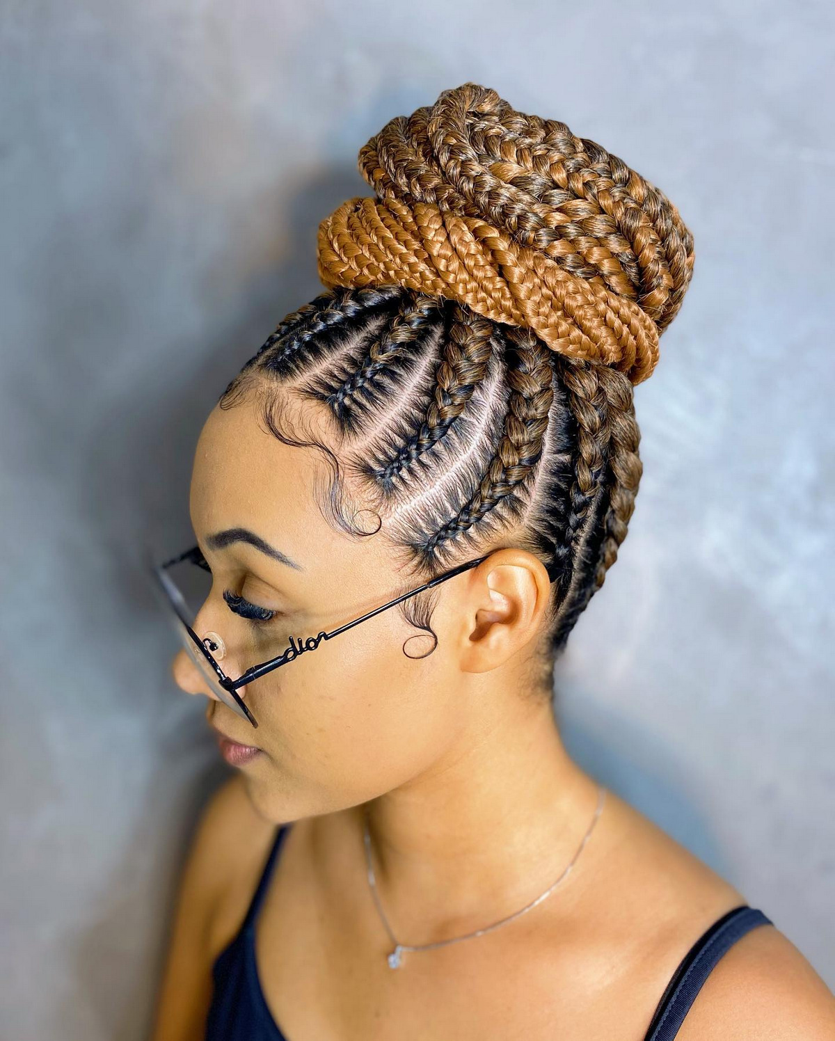 Blonde Braided Bun