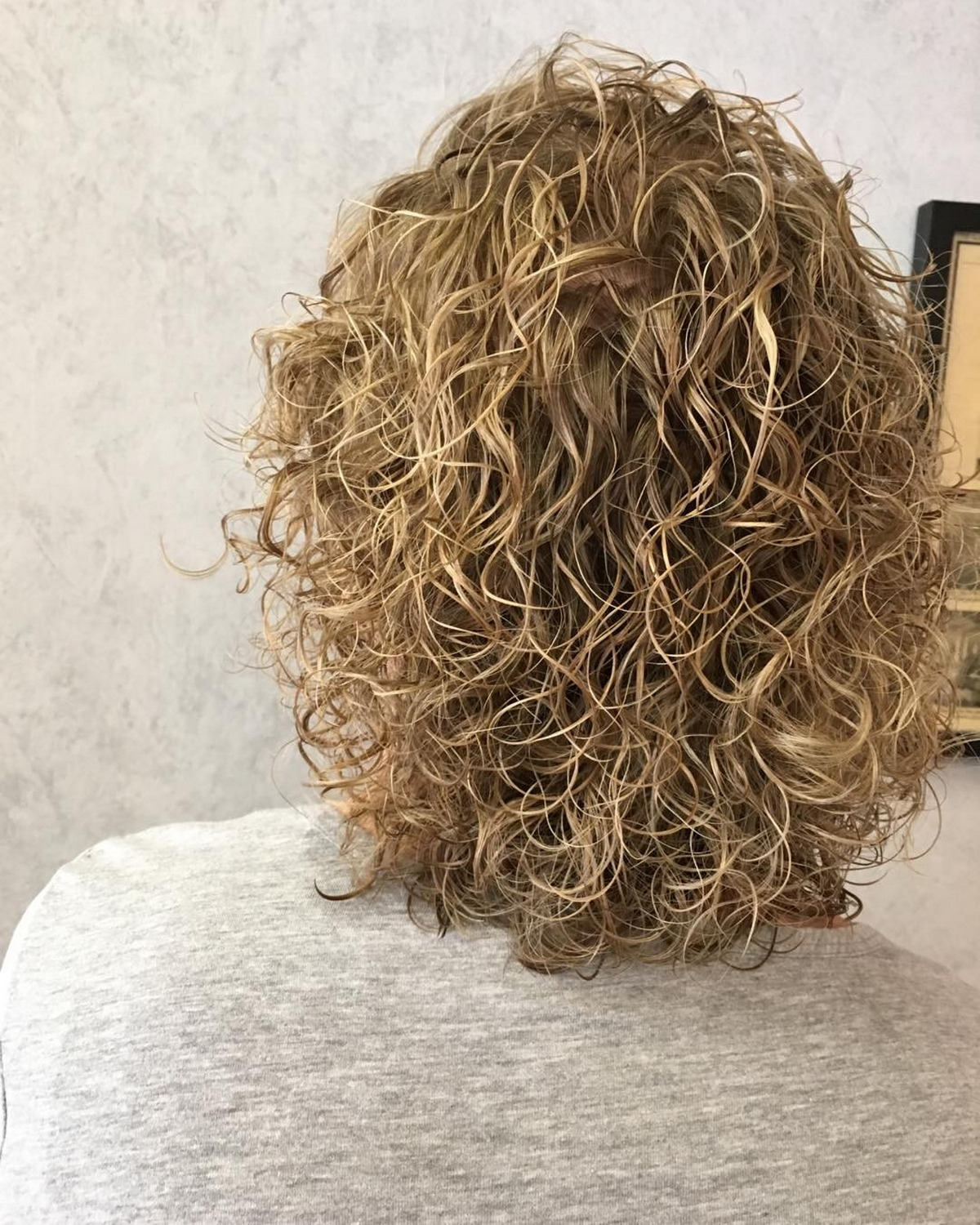 Blonde Perm Hair with Thin Defined Curls