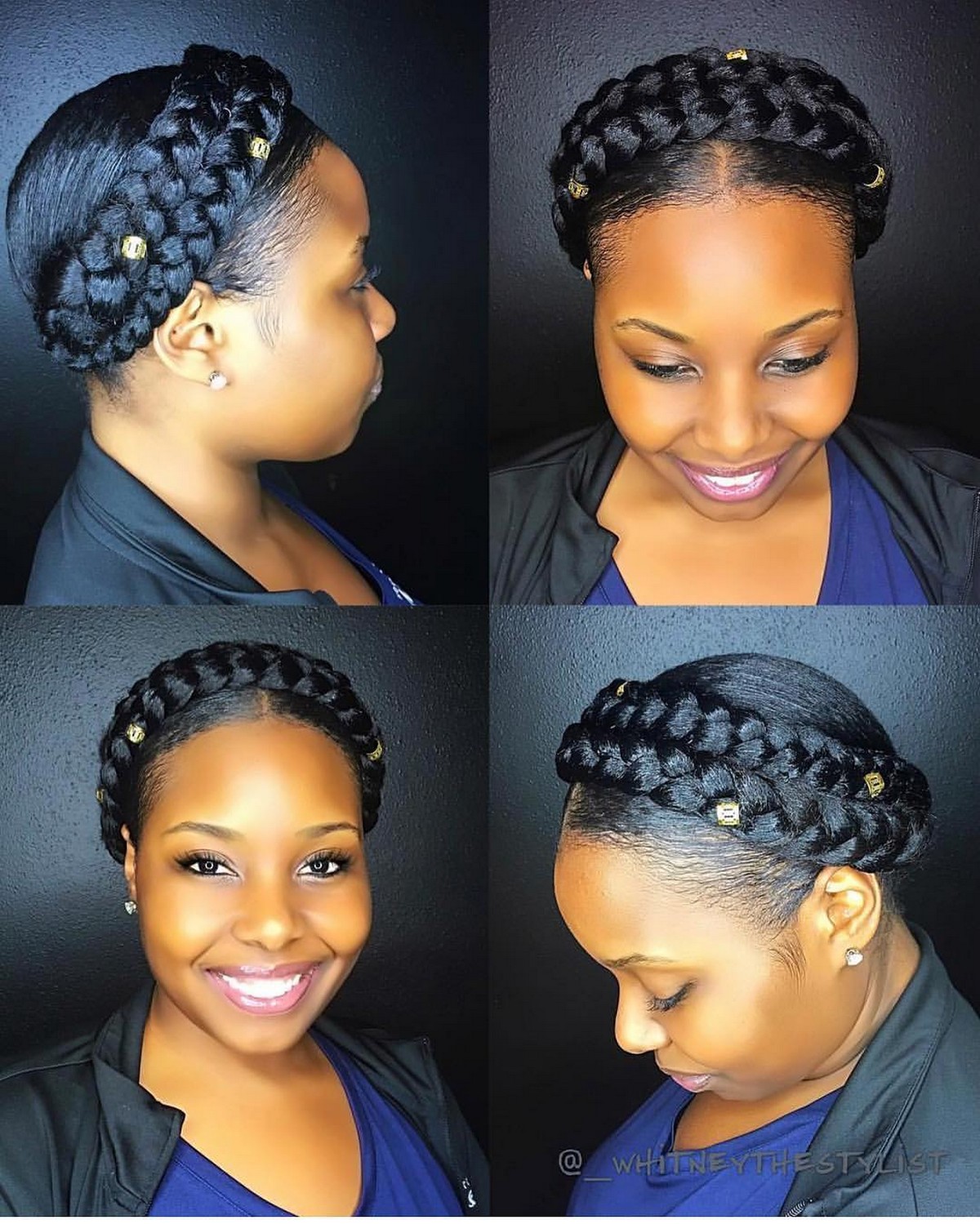 Sleek Shiny Double Crown Braid