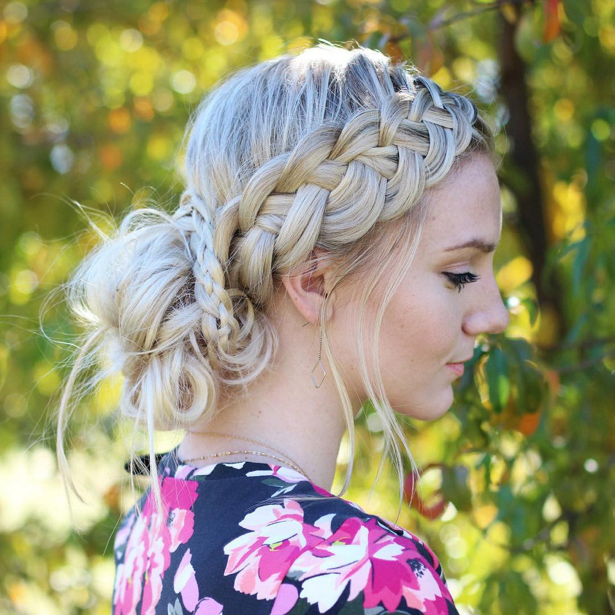 Four-Strand Braid With Bun