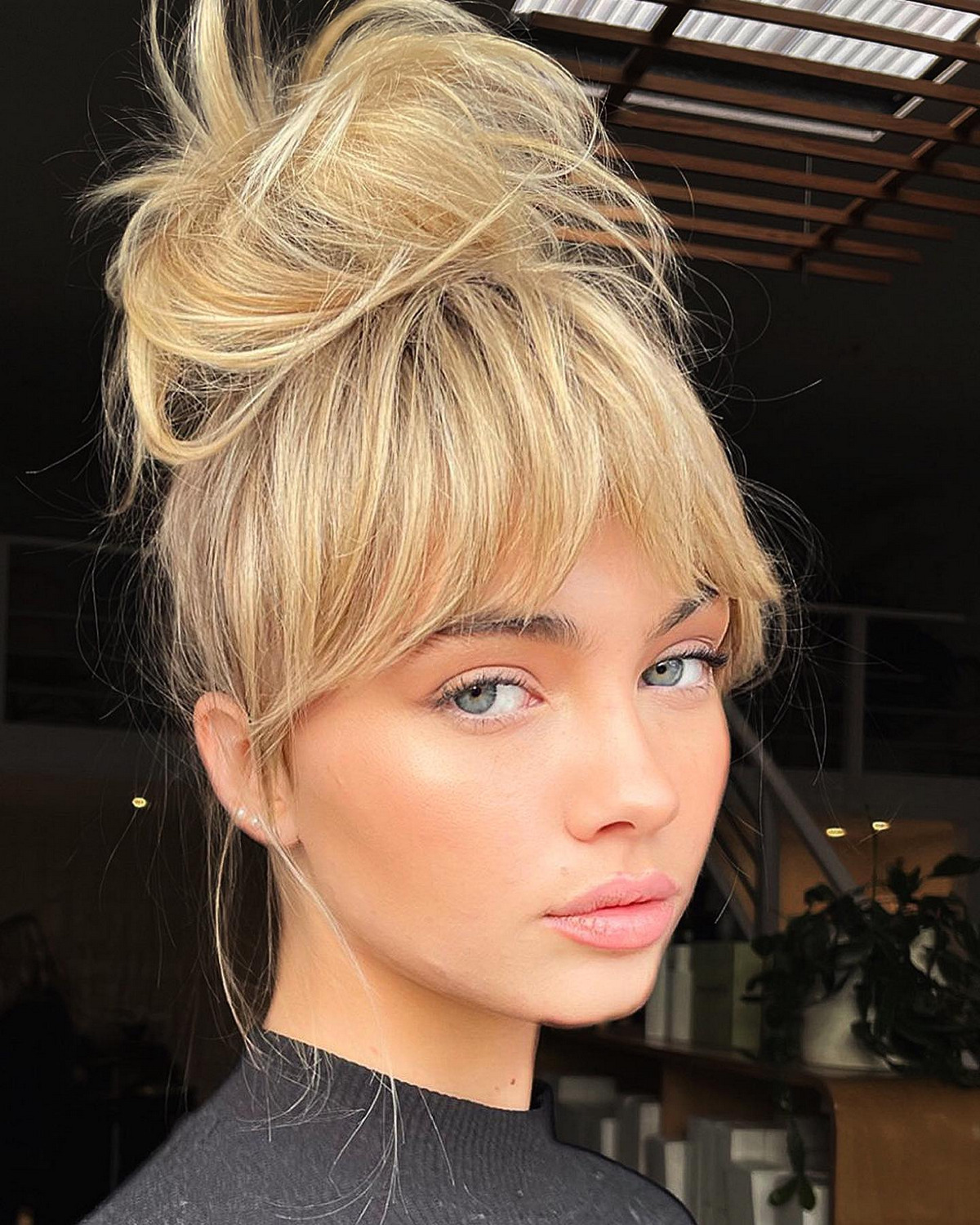 Updo With Bangs