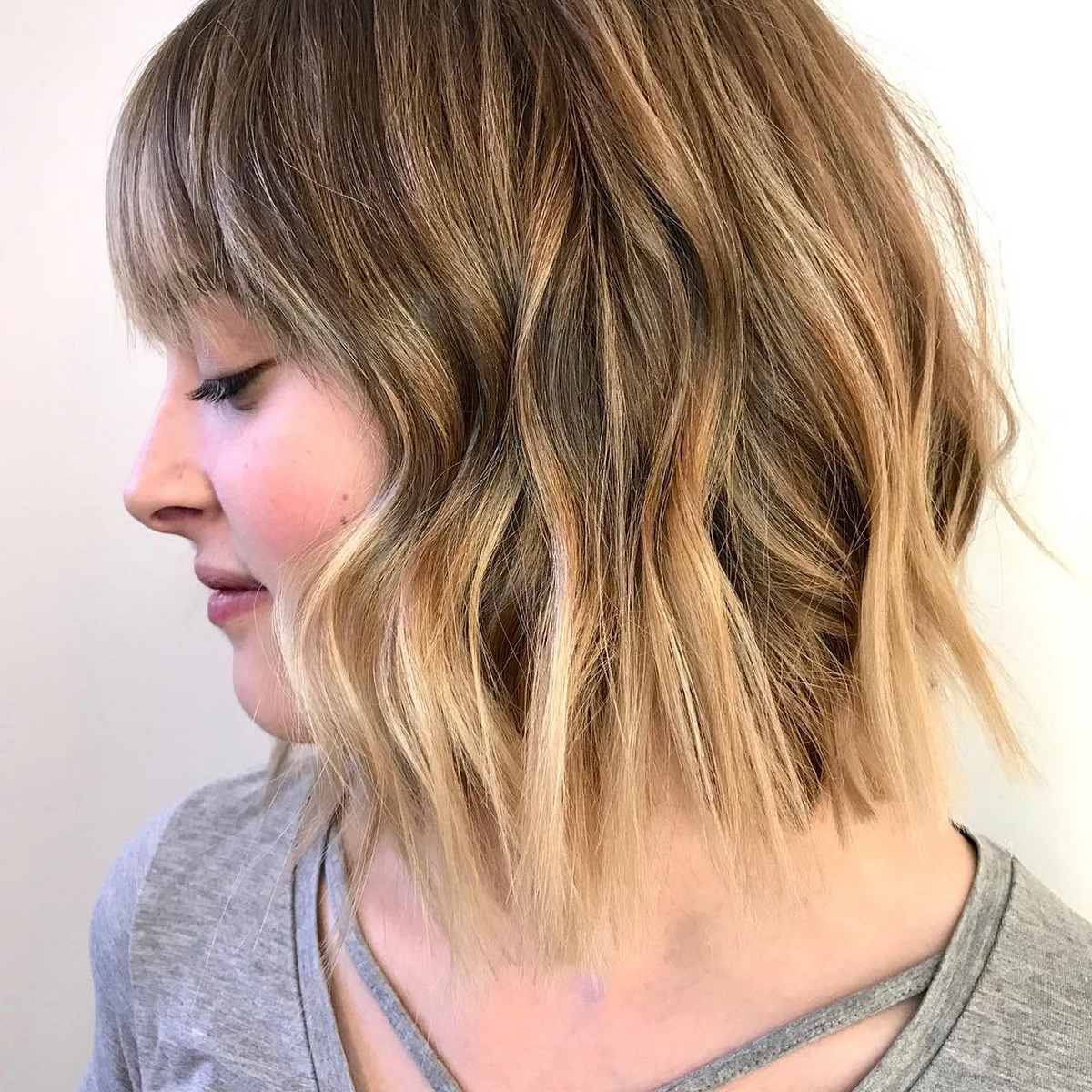 Inverted Bob With Balayage