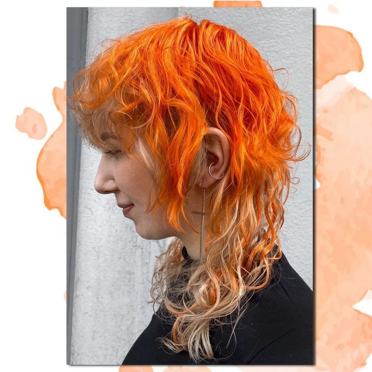 Ombre Curly Mullet