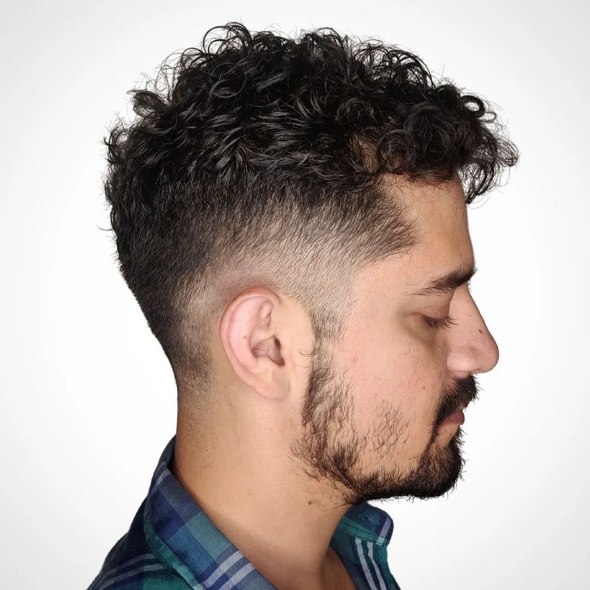 Short Curly Hair Zero Fade