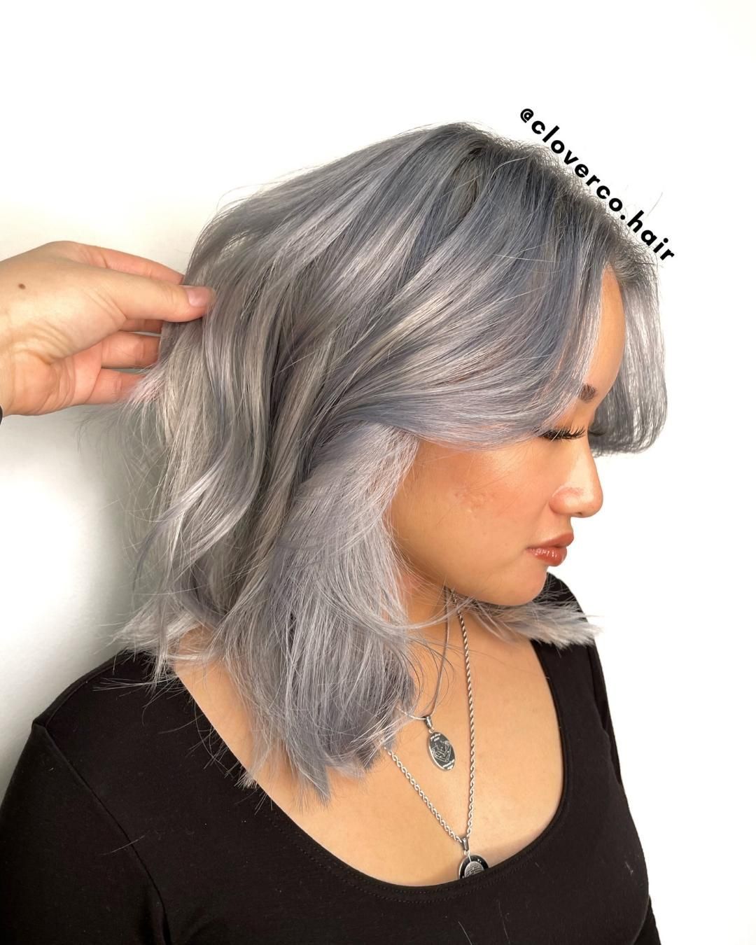 Bob Hair Cut With Silver