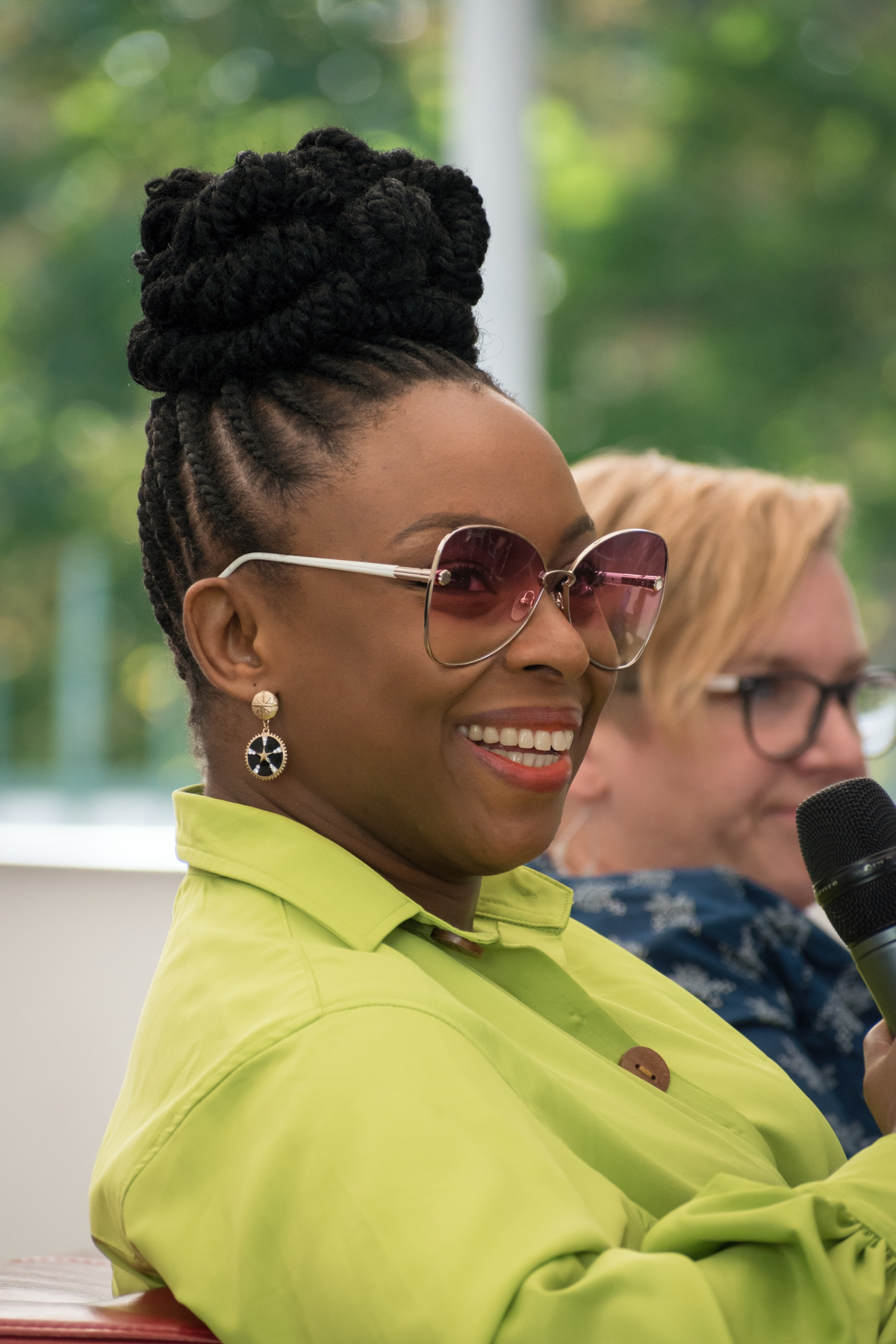 Chimamanda Ngozi Adichie - Cornrow Braid Buns