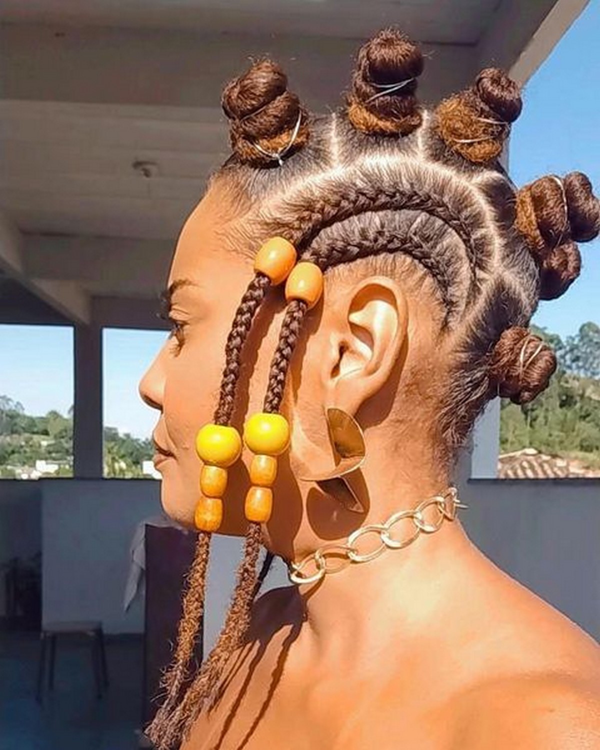 Curly Bantu Knots