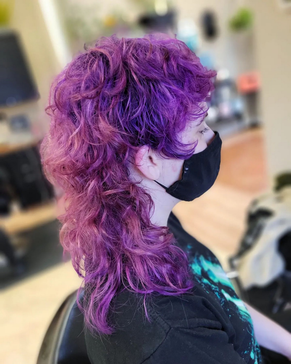 Hot Purple Mullet Hairstyle