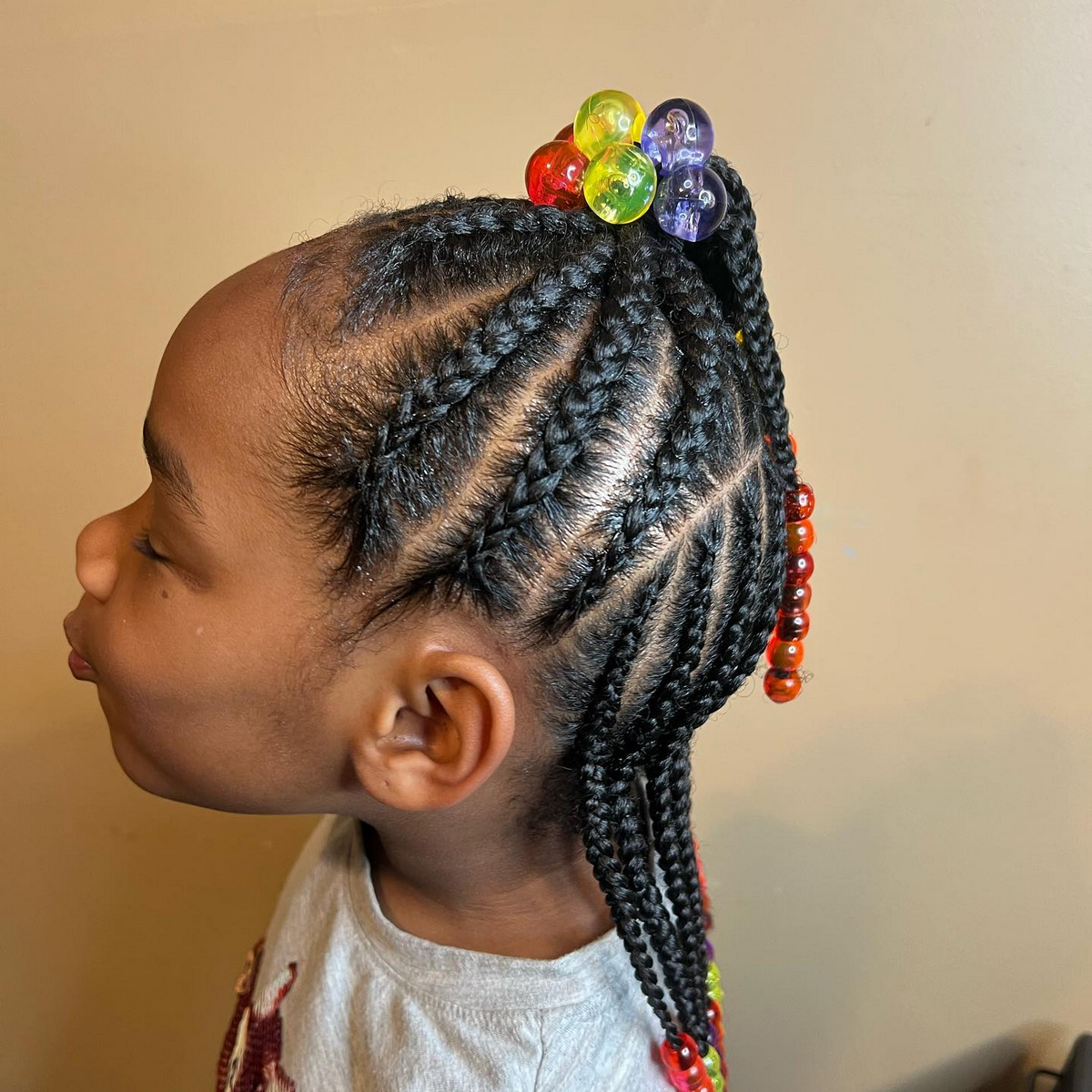 Half-Up Half-Down Cornrow