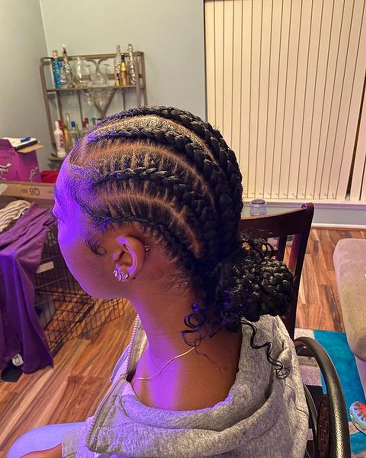 Curly Braided Bun