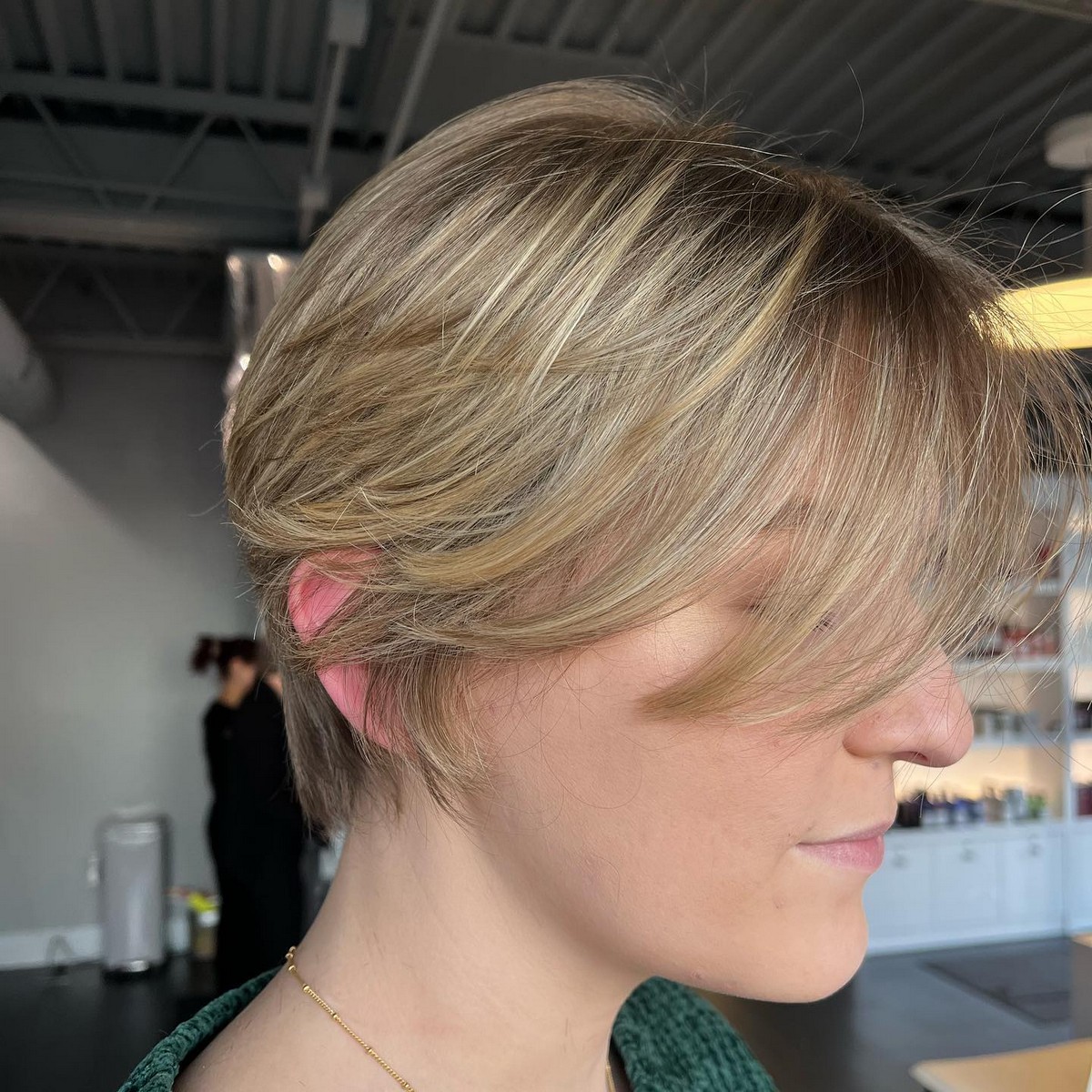 Long Pixie Cut With Stacked Back