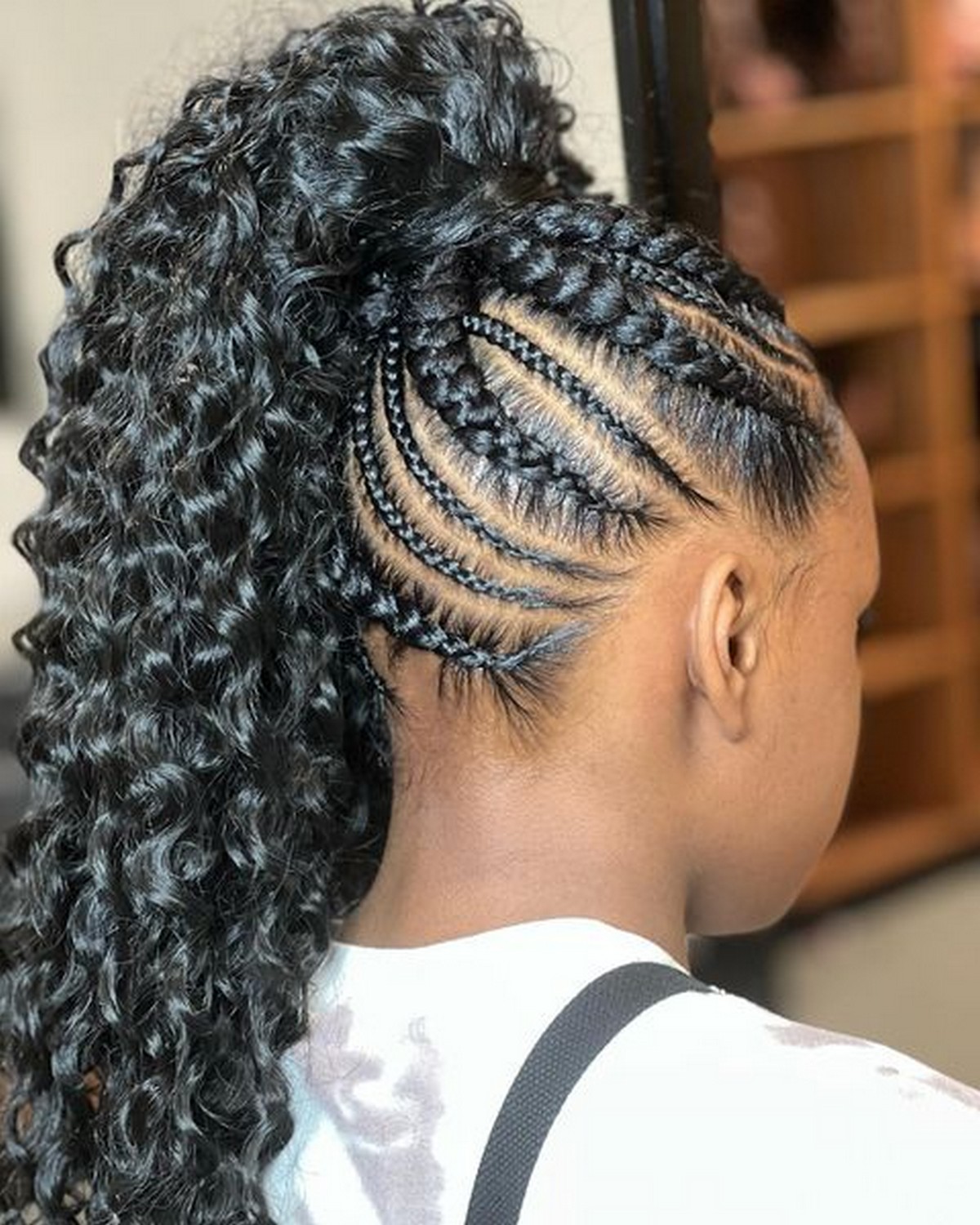 Curly Twisted Side Ponytail