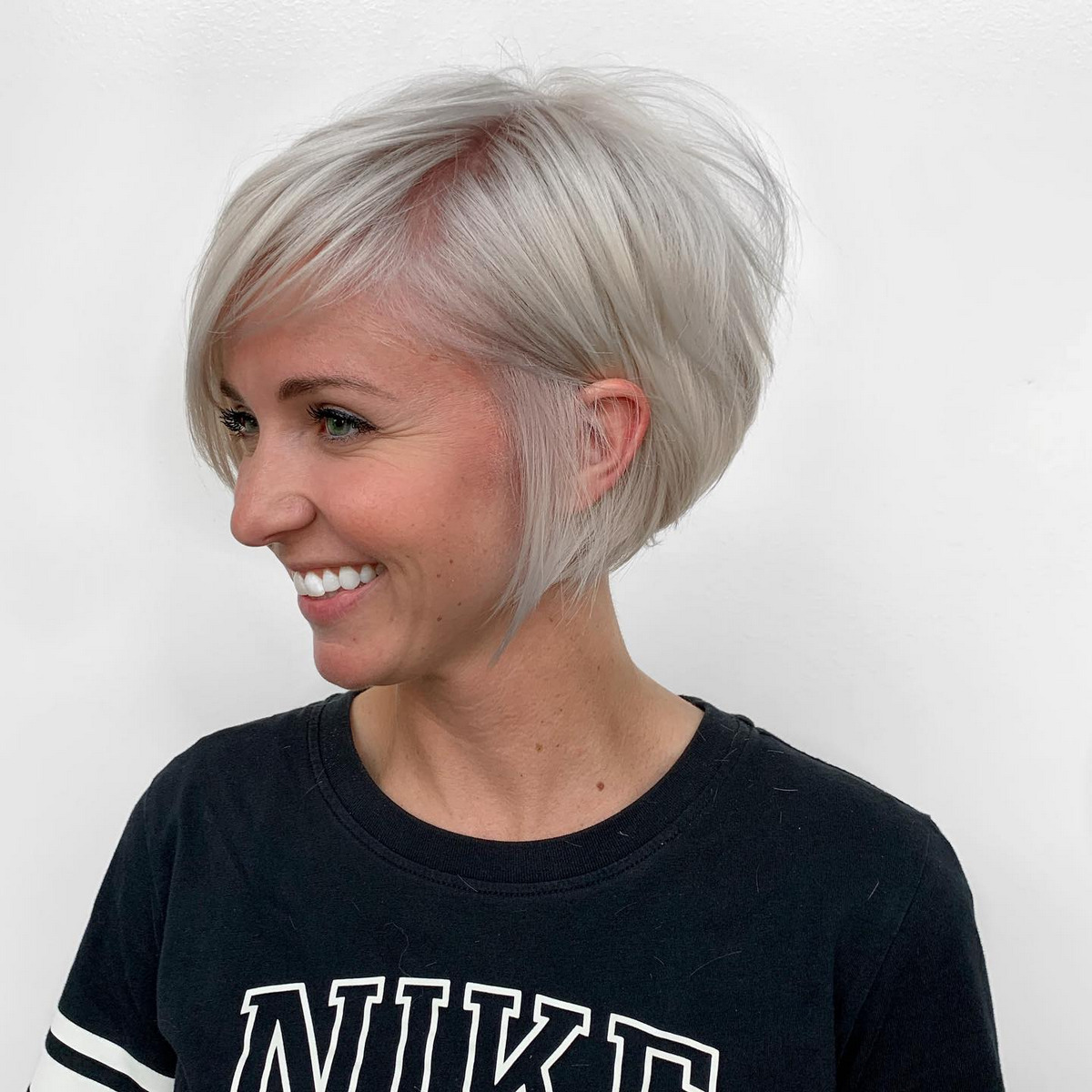 Stacked Bob With Long Bangs
