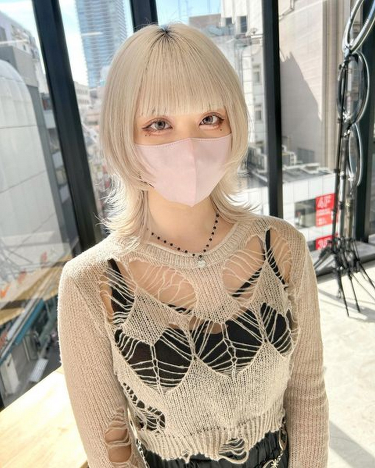 Wolf cut hair