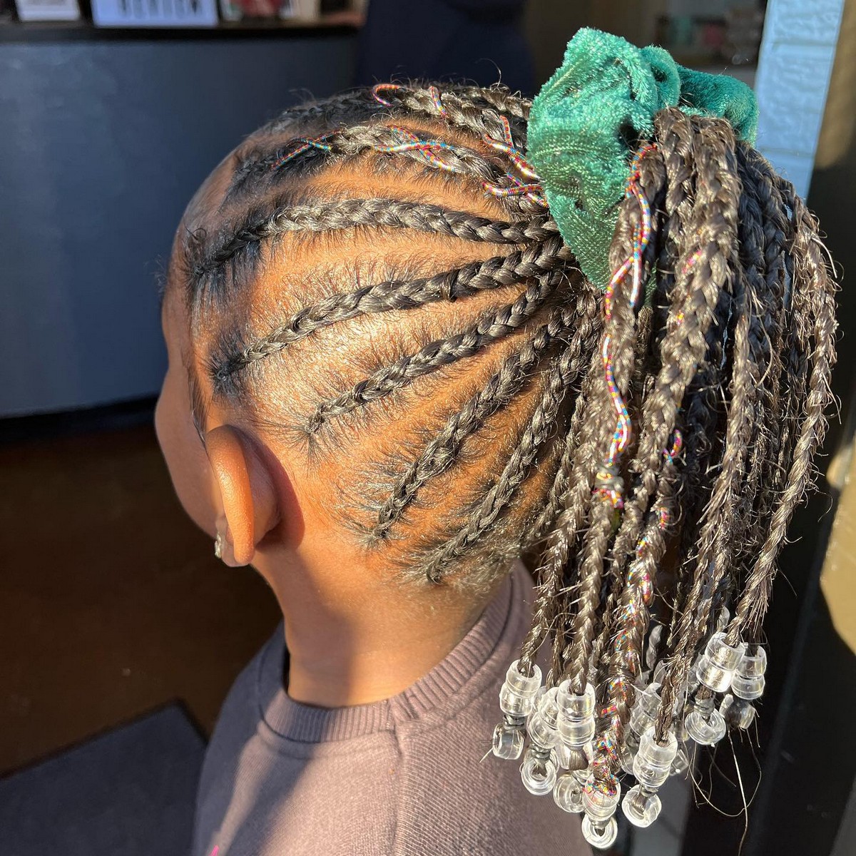 Braided Ponytail With Beads