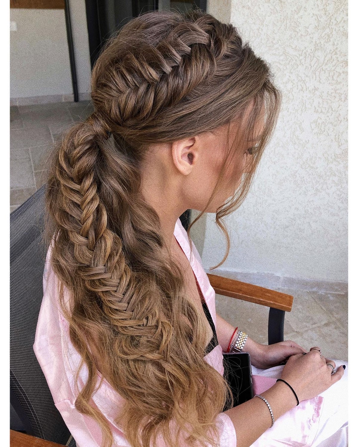 Brunette Crown Fishtail For Long Hair