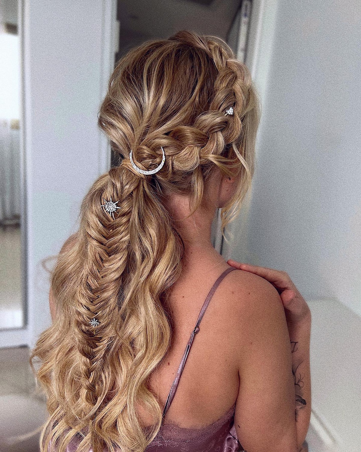Blonde Crown Fishtail For Long Hair