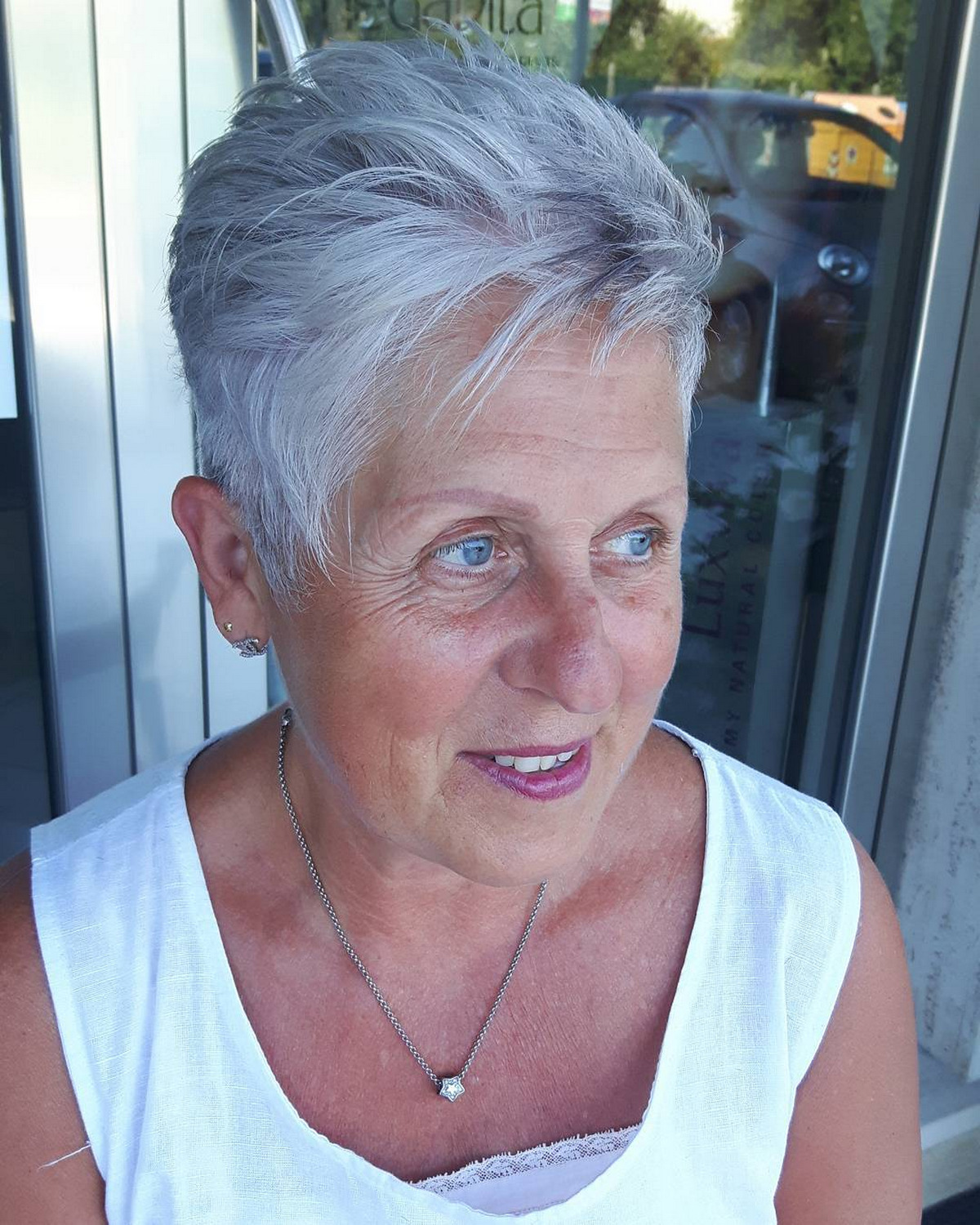Sassy Gray Pixie Hair