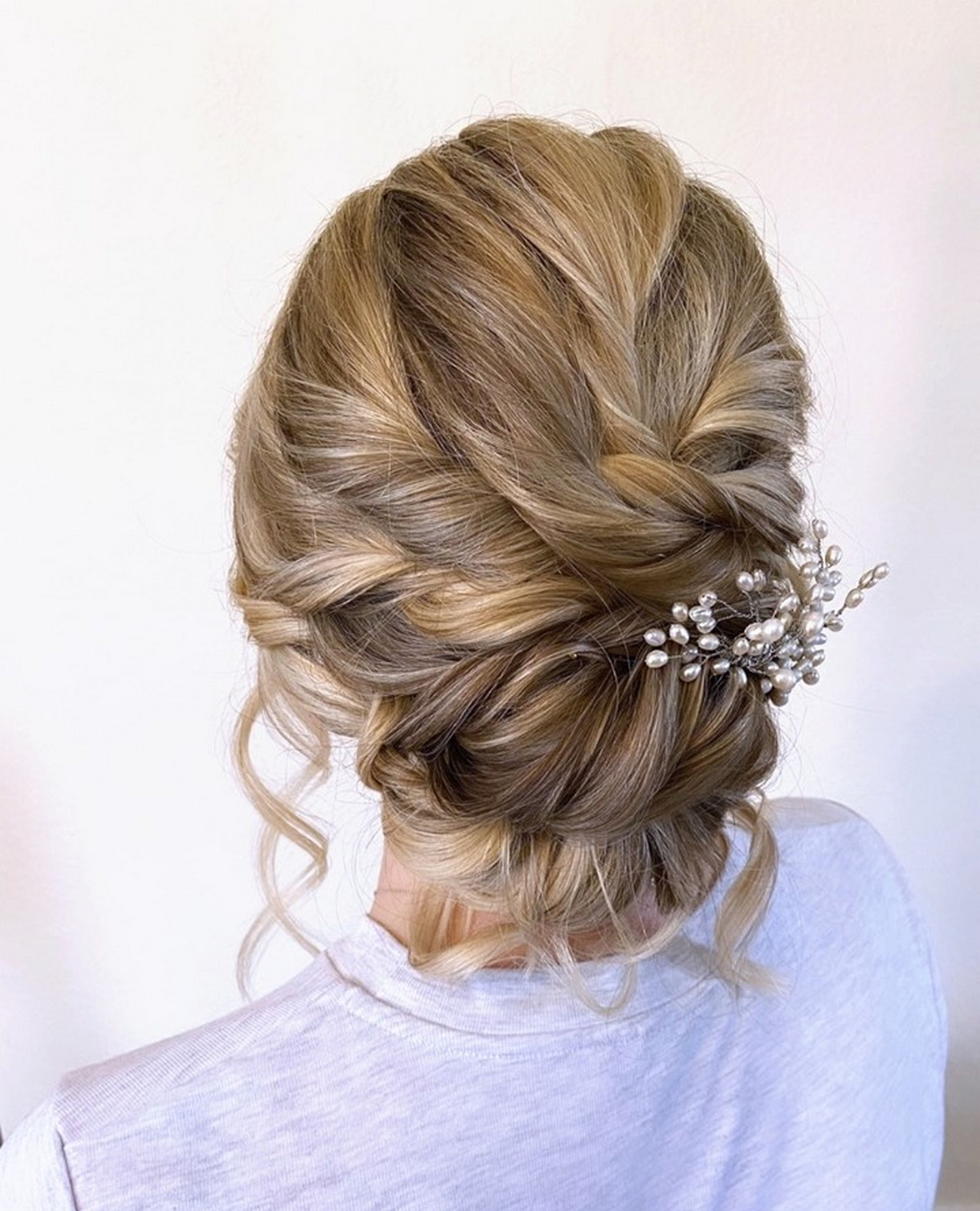 Blonde Textured Updo