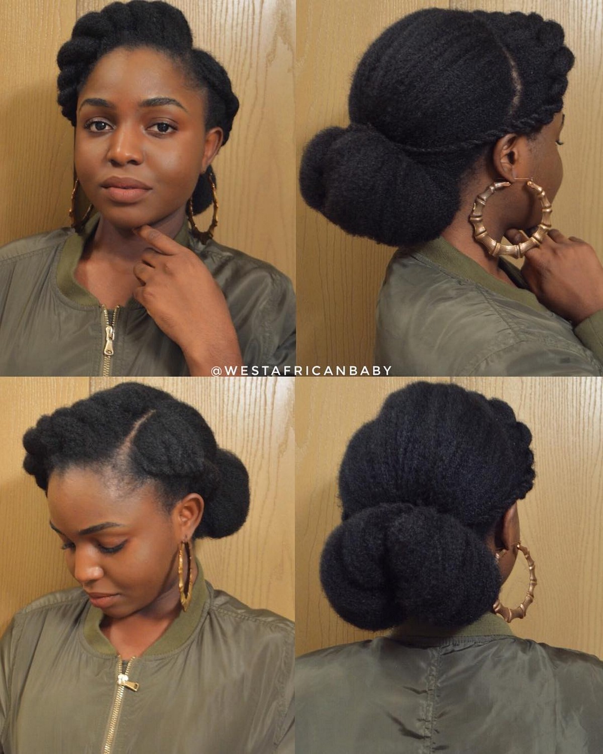 Low Chunky Bun With Twist Braid