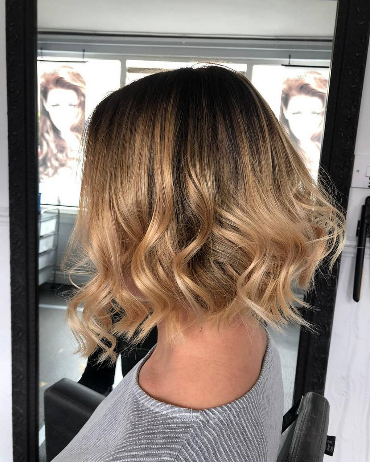 Blonde Bob With Choppy Layers And Ombre
