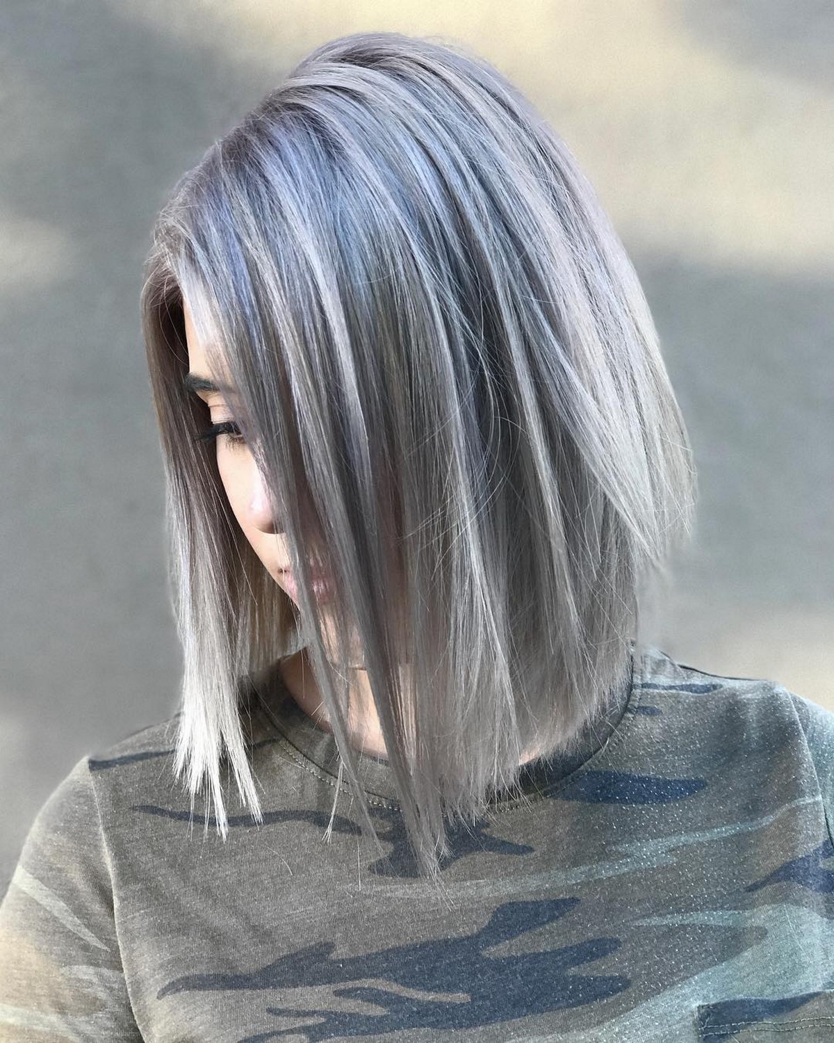 Gray Balayage Lob