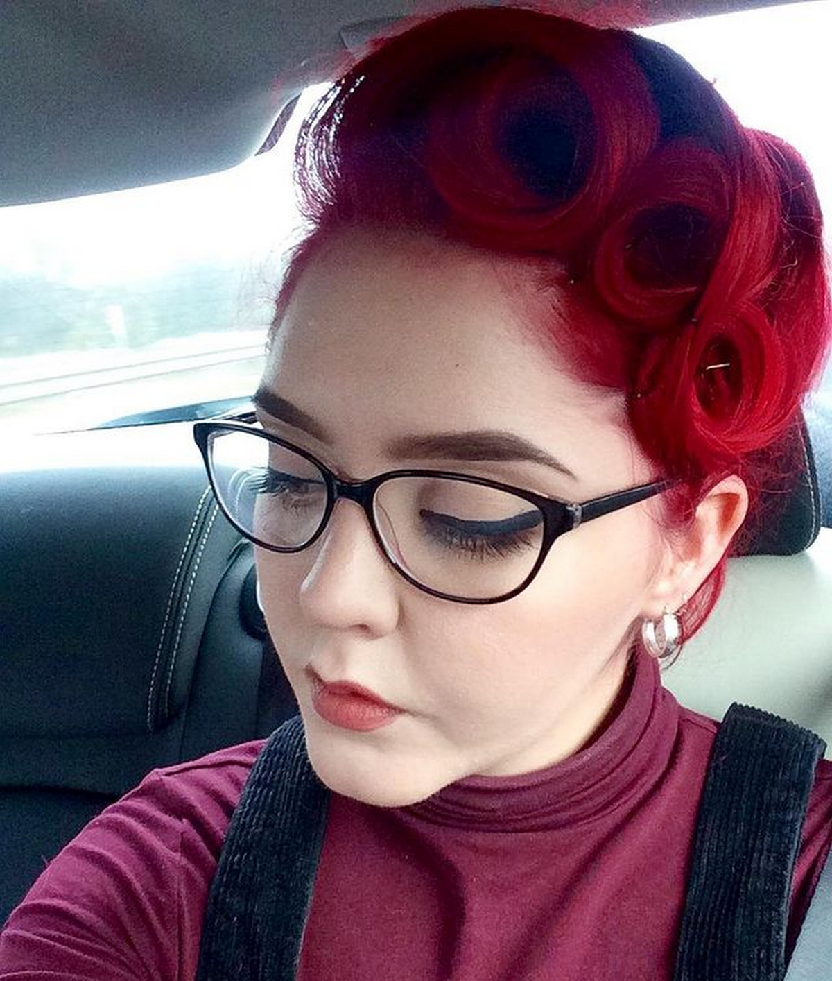 Retro Swirl Teased Hairdo