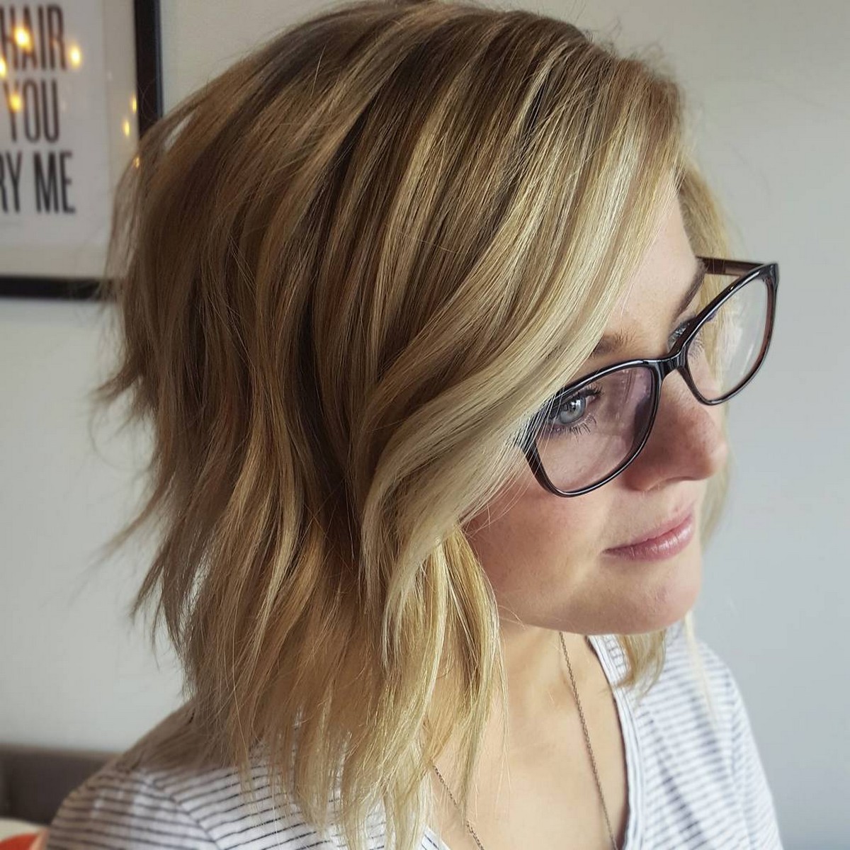 Shaggy Bob Haircut With Side Bangs