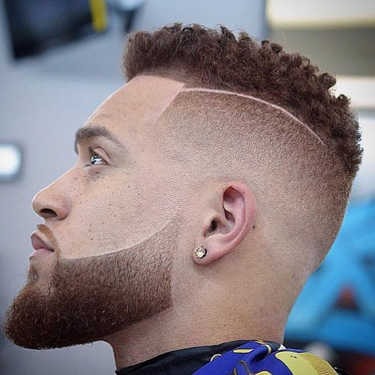 Skin Fade Curly Black Men