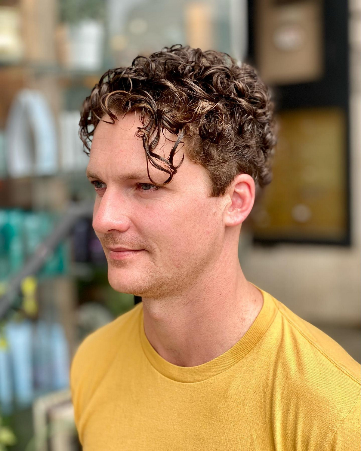 Brown Short Messy Curls