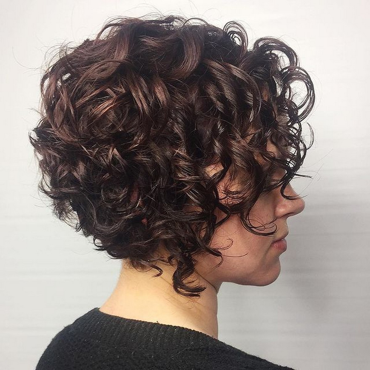Short Stacked Curly Bob