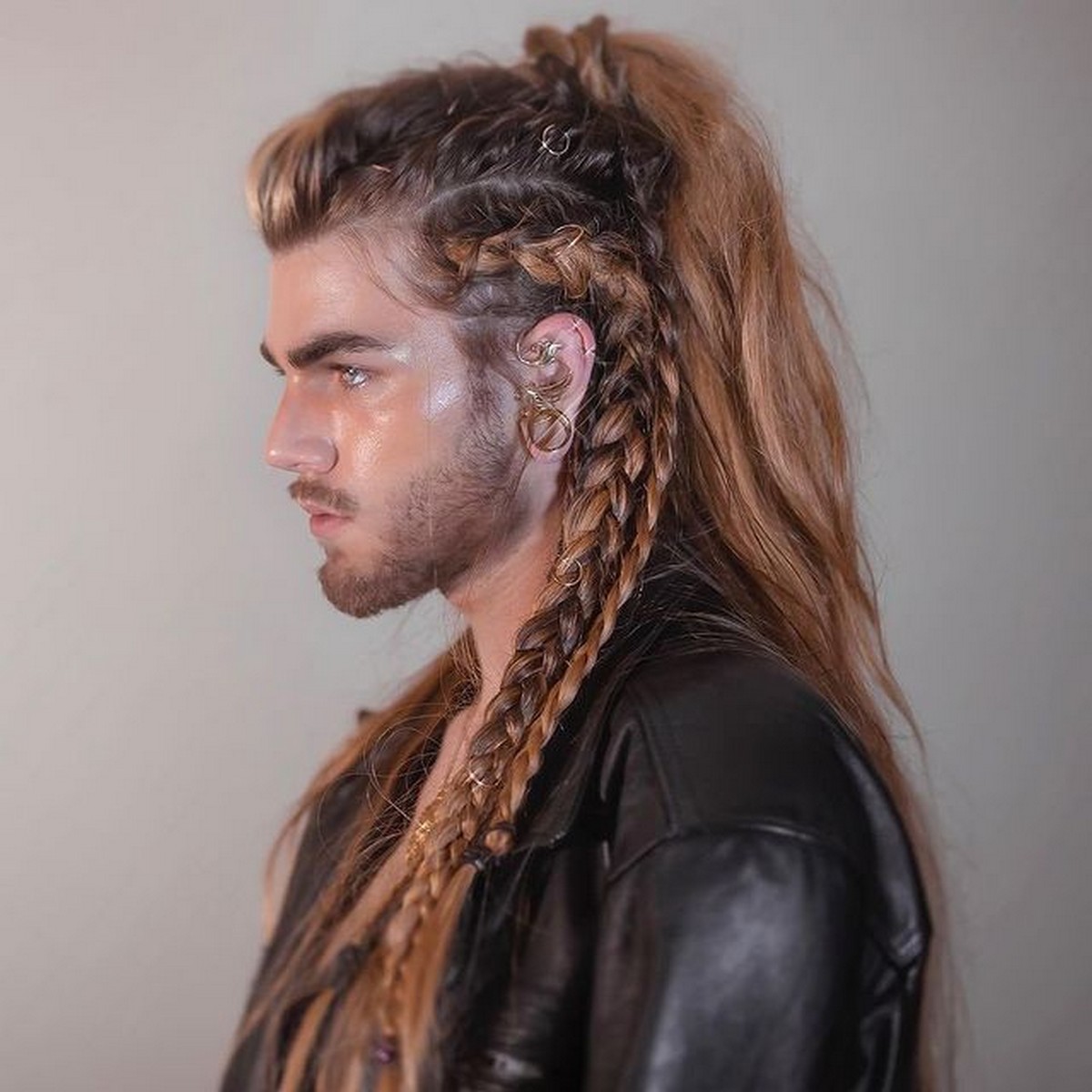 Long Side Braided And Ponytail