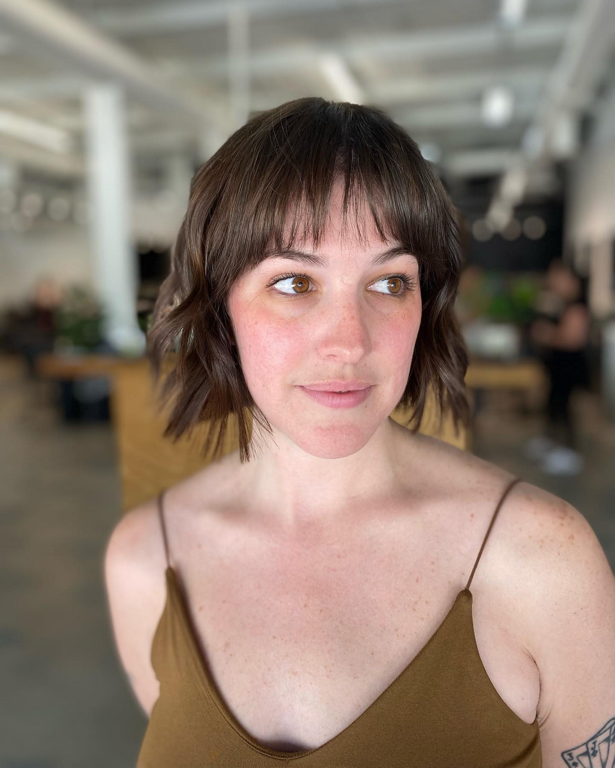 Wavy Bob With Wispy Bangs