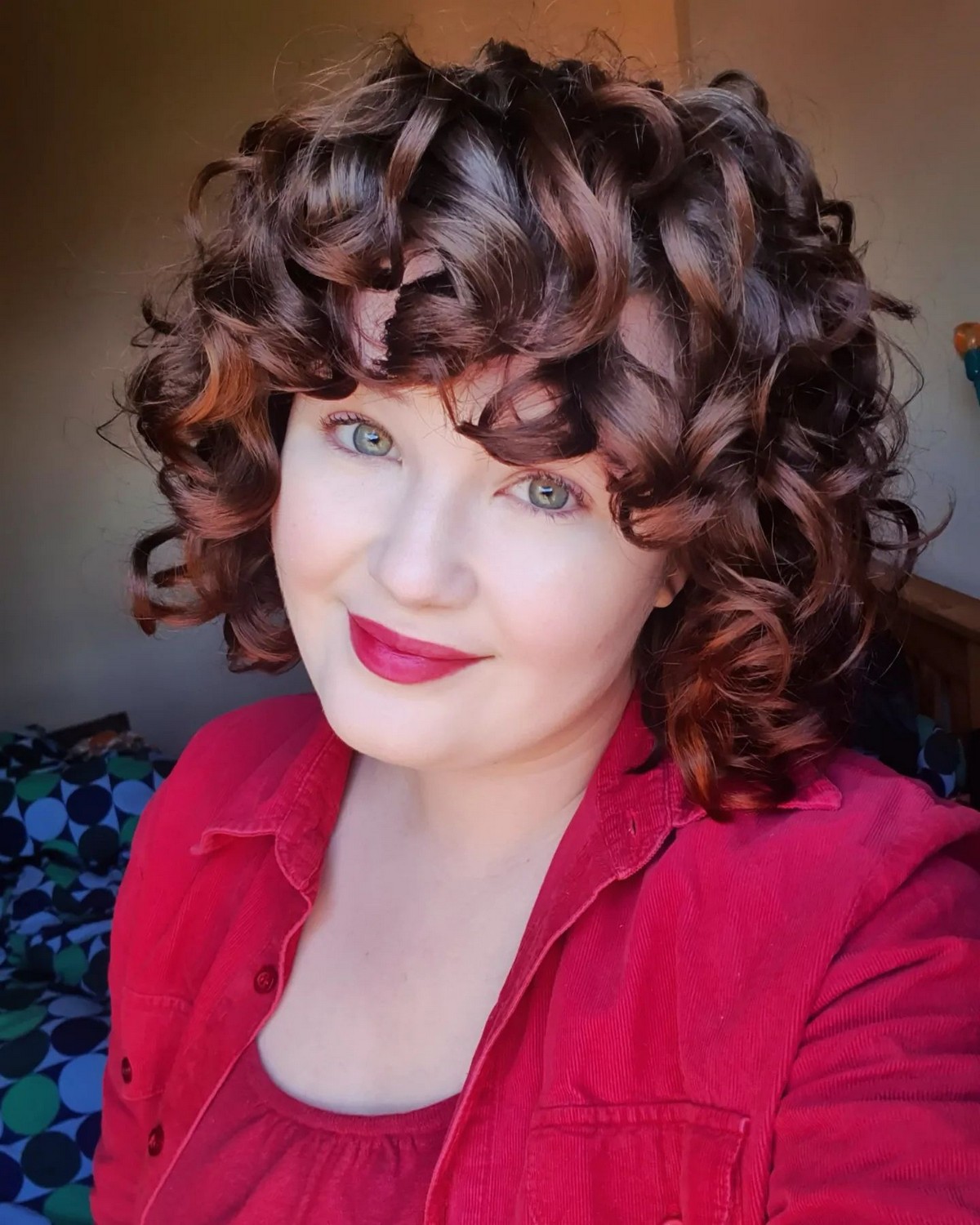 Sweet Ginger Short Haircut for Curly Hair