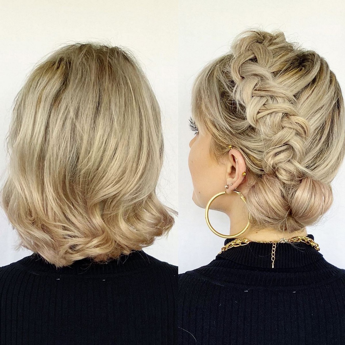 Easy Braid With Low Bun