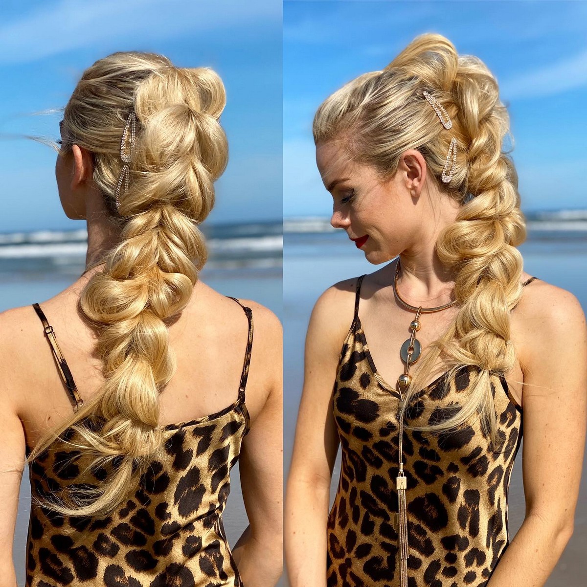 Blonde Voluminous Braided Ponytail