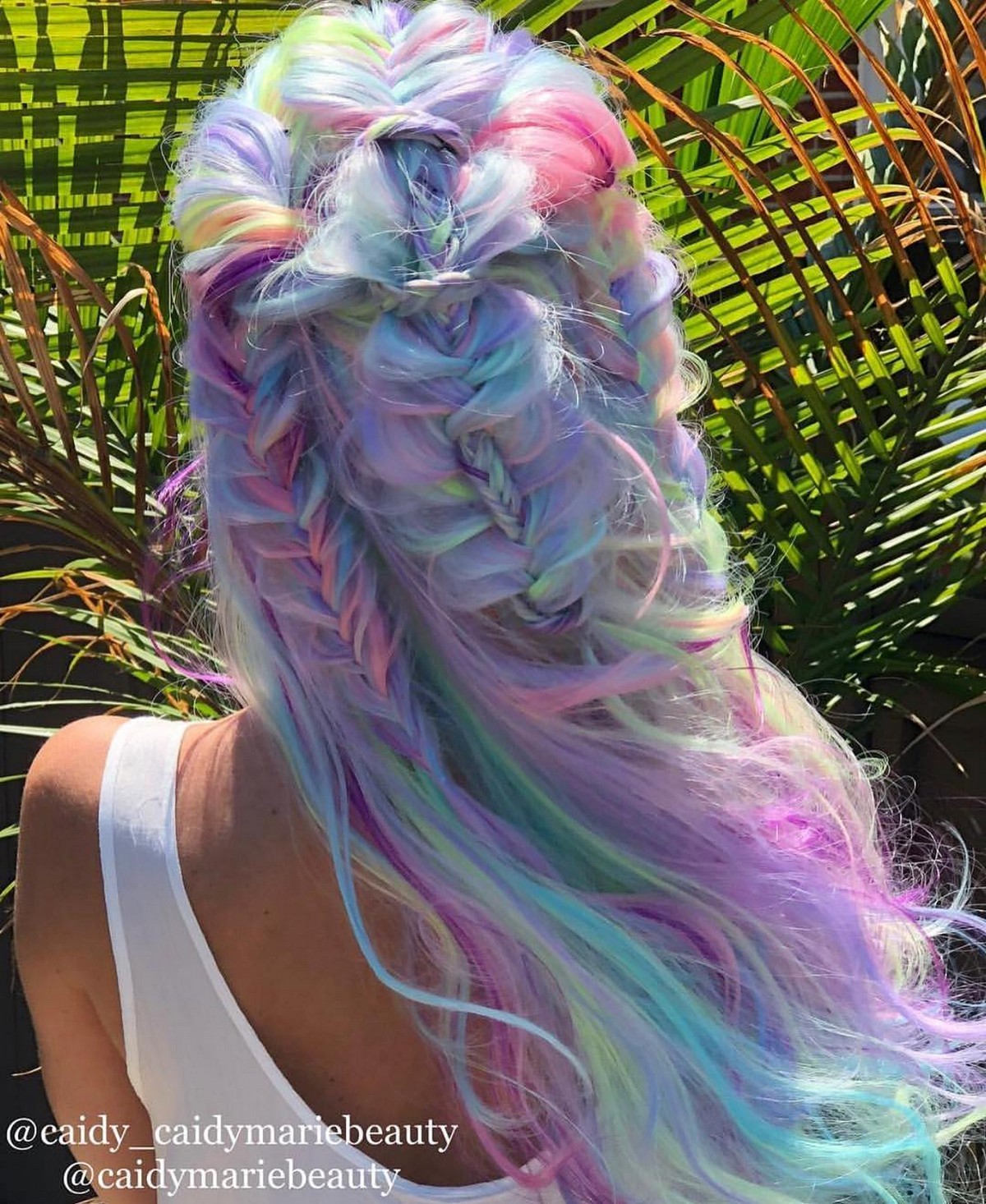 Rainbow Braid Long Hair