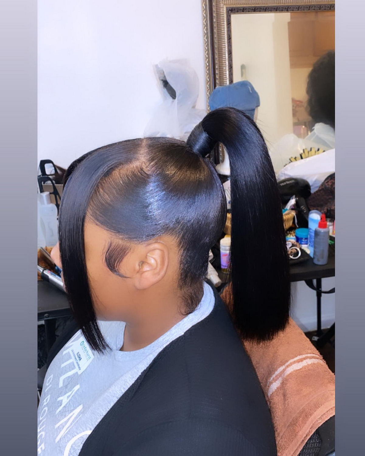 Over The Shoulder Ponytail