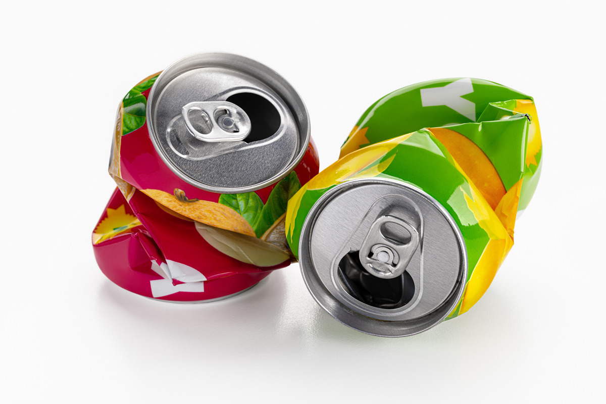 Two Empty Soda Cans