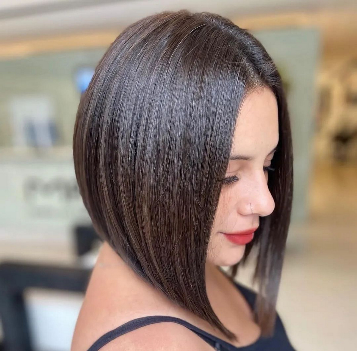 Undercut Bob With Side Bangs