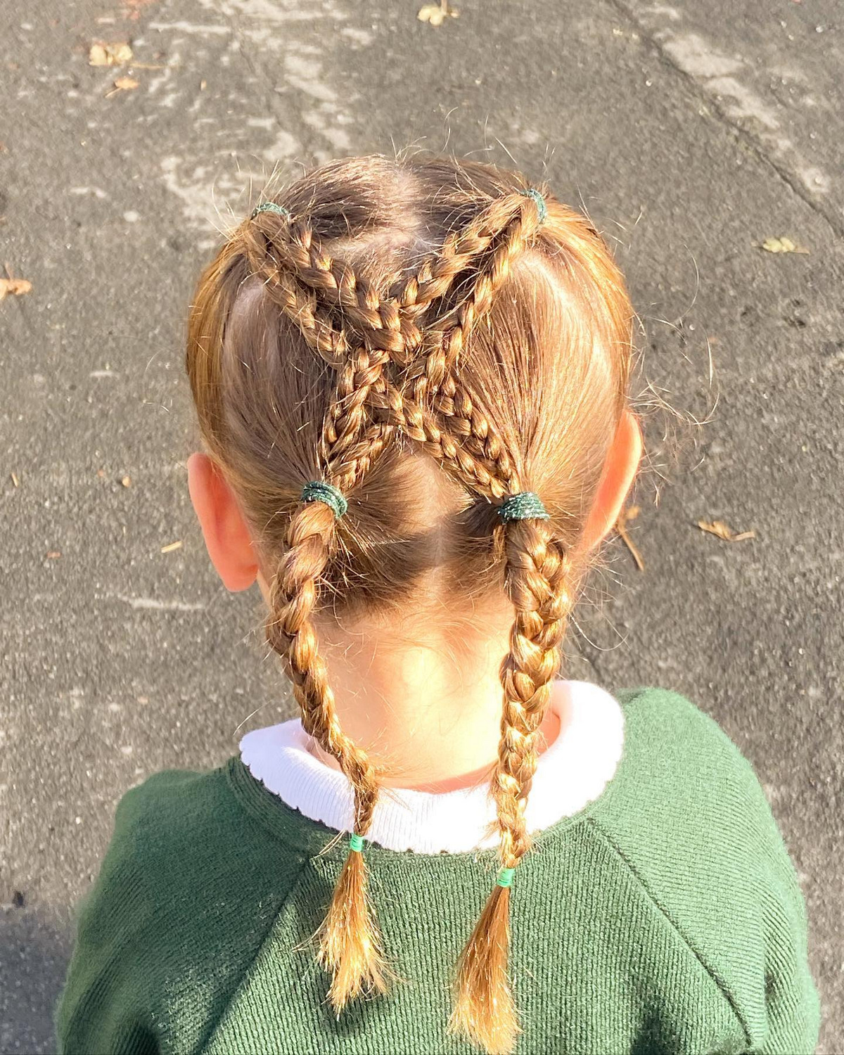 Back Crossed Braids Pigtails