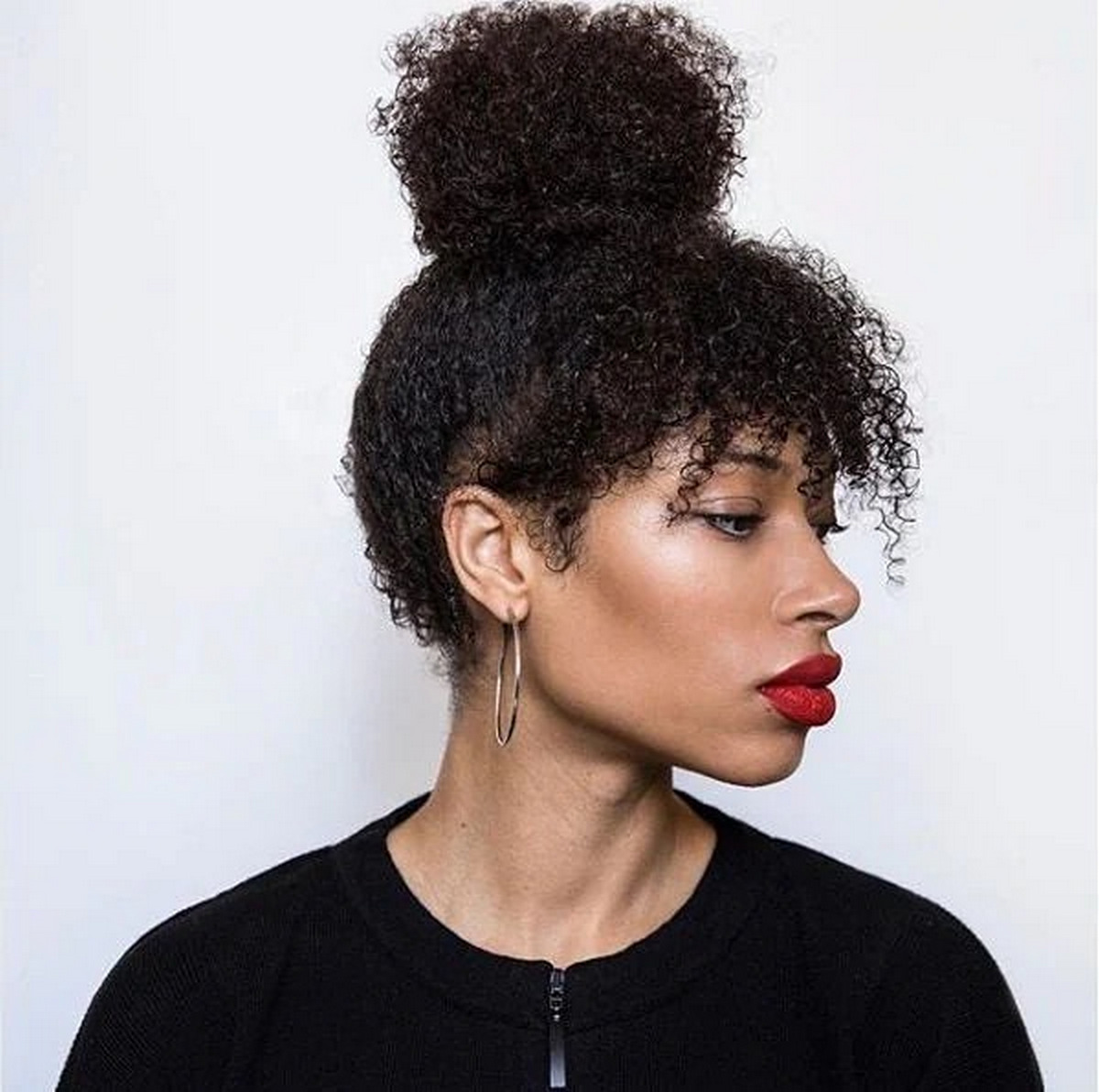  Afro Textured Bangs